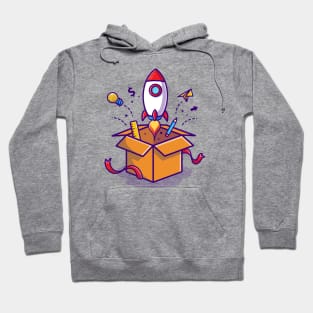 Rocket Launch From Box Hoodie